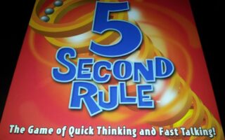 A game box with text on it.