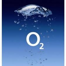 A cluster of air bubbles rises in blue-tinted water, with a large white “O₂” (representing the oxygen molecule) centred below the bubbles, all set against a gradient blue background.