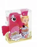 A toy set in a clear plastic box featuring a pink seahorse with a large eye and a smiling blonde doll wearing a pink top hat. The packaging has colourful ocean-themed graphics and the "Baby Born" logo on the front.