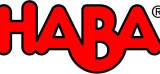 The image shows the HABA logo with the brand name "HABA" in bold, rounded red letters outlined in black. A registered trade mark symbol (®) appears at the top right of the second "A". The background is white.