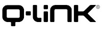 Black Q Link logo on a white background, featuring the text “Q-LINK” in a modern, rounded, stylised font with smooth curves and bold lines. A small registered trade mark symbol (®) appears at the upper right of the logo.