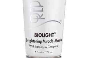 A white tube of Repêchage BIOLIGHT Brightening Miracle Mask with Laminaria Complex, featuring a silver cap and black text on the front. The tube stands upright against a plain white background.