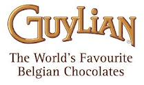 Guylian logo in gold lettering above the tagline "The World's Favourite Belgian Chocolates" in black serif font, set on a white background.