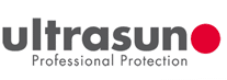 The Ultrasun logo features the word “ultrasun” in bold, dark grey lowercase letters, with a solid red dot at the end. Below "ultrasun," the tagline "Professional Protection" appears in smaller grey font. The background is white.