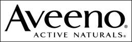 Black and white logo with the word “Aveeno” in large, bold, serif letters. Below it, in smaller capital letters, are the words “ACTIVE NATURALS.” The background is white with a thin black border around the entire image.