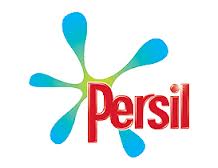 The image shows the Persil logo. It features the word "Persil" in bold red letters, partly overlaying a green and blue splash-like shape with five rounded points radiating outward, set on a white background.
