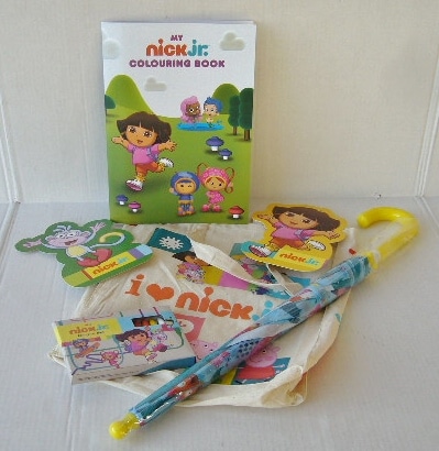 A colouring book and a book.