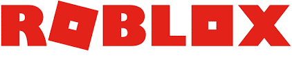 The image shows the "ROBLOX" logo in bold, red, block letters on a white background. The first and second "O"s are stylised as tilted, square-shaped blocks with a smaller square cut-out in the centre.